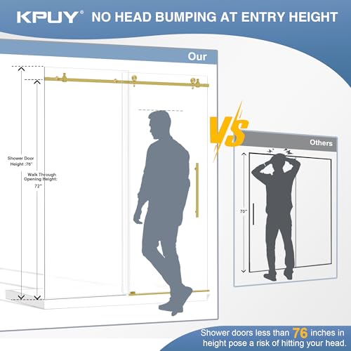 KPUY Frameless Sliding Shower Door view 2