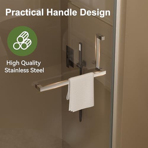 Frameless Pivot Shower Door 33-34" view 2