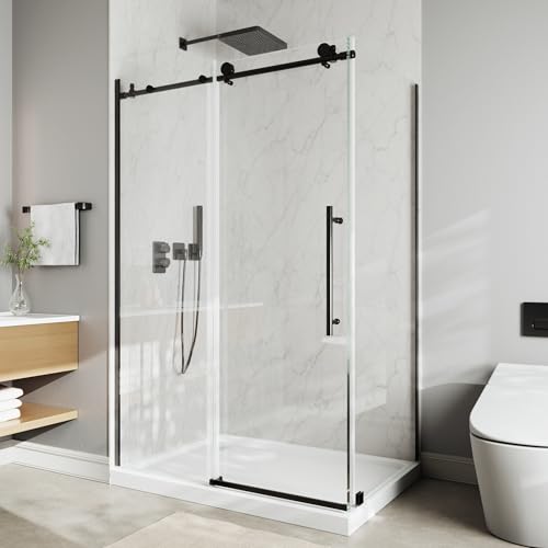 ComfyStyle Frameless Corner Shower Enclosure