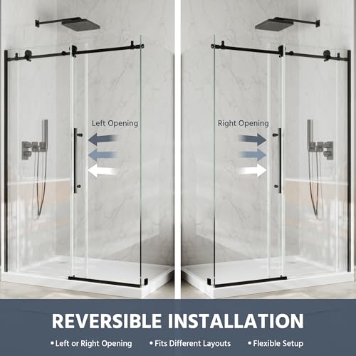 ComfyStyle Frameless Corner Shower Enclosure view 3