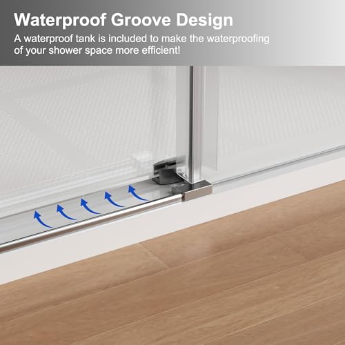 Kullavik Frameless Shower Door 56-60" view 4