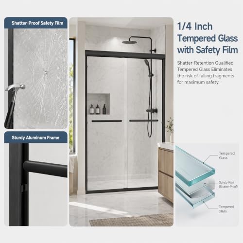 PRONAOURR Semi‑Frameless Double Sliding Shower view 2