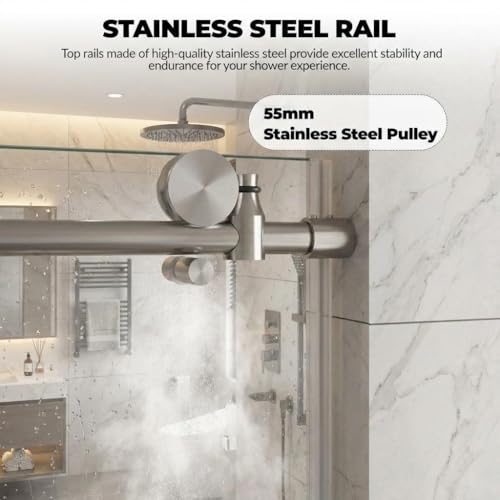 Frameless Shower Door 44-48" W view 5