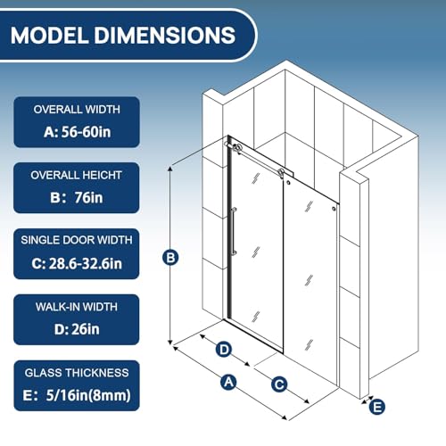 Botwinkle Shower Door 56-60" W view 2