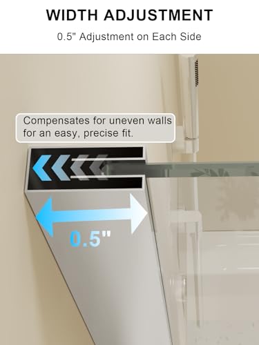 Neo-Angle Corner Shower Door 36" view 5