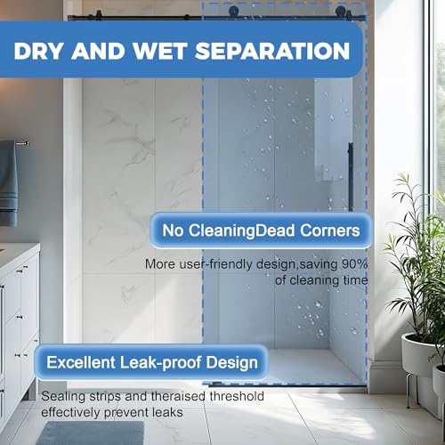 BoBliss Frameless Sliding Glass Shower view 3