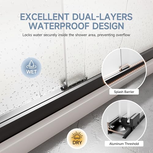 Shower Door Double Sliding Glass view 4
